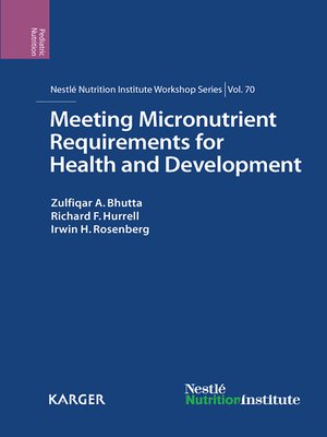 cover image of Meeting Micronutrient Requirements for Health and Development